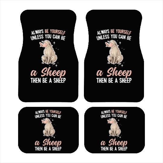Cute Lamb Saying - Farmer & Sheep Car Mats