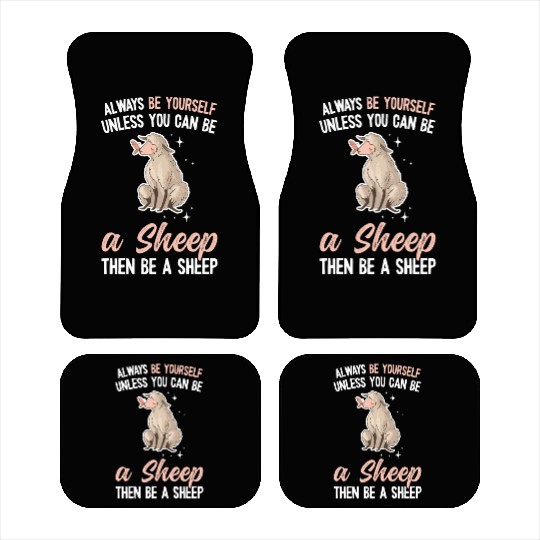 Cute Lamb Saying - Farmer & Sheep Car Mats