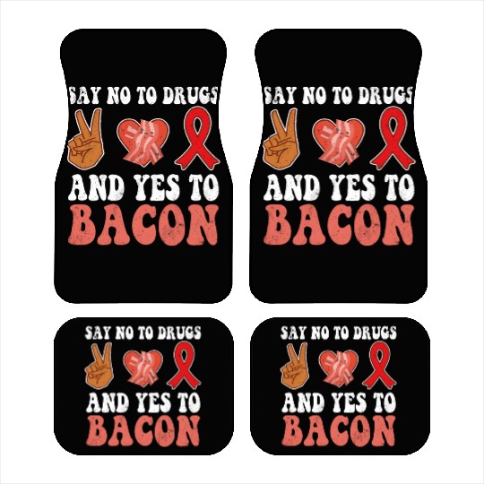 Peace Ribbon Week Awareness Yes Bacon Wear Red Car Mats