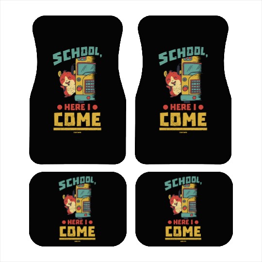 School bus pet funny saying Car Mats