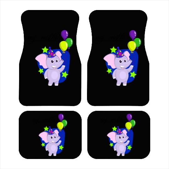 Mama Elephant Car Mats Cute Classic