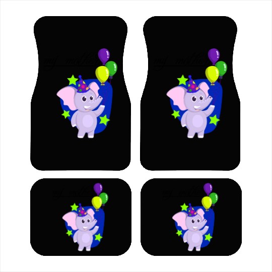 Mama Elephant Car Mats Cute Classic