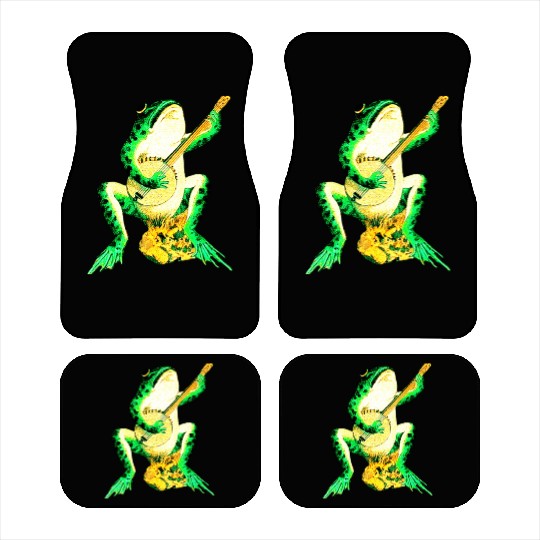 The frog plays the guitar Car Mats