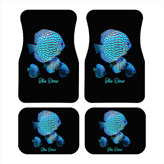 BLUE DISCUS FISH Car Mats