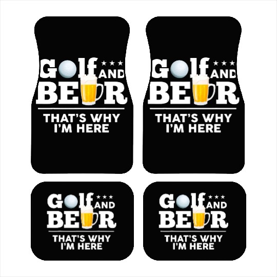 Golf and Beer Joke Dad Funny Fathers Day Drinking Car Mats