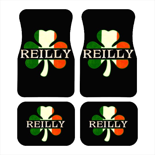Reilly Irish Surname Ireland Flag Shamrock Car Mats