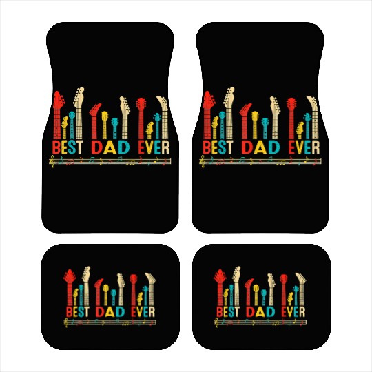 Best Dad Ever Daddy Guitar Vintage Car Mats