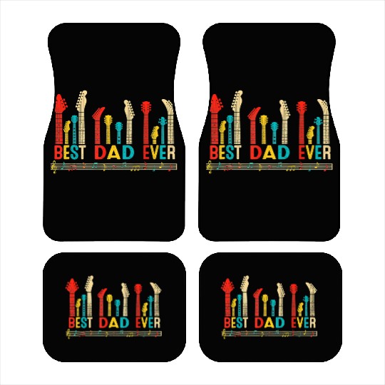Best Dad Ever Daddy Guitar Vintage Car Mats