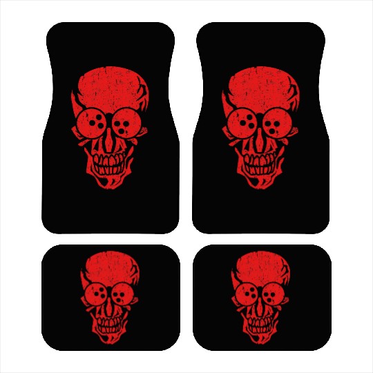 Bowling Skull Graphic Bowling Game Lover Bowler Car Mats