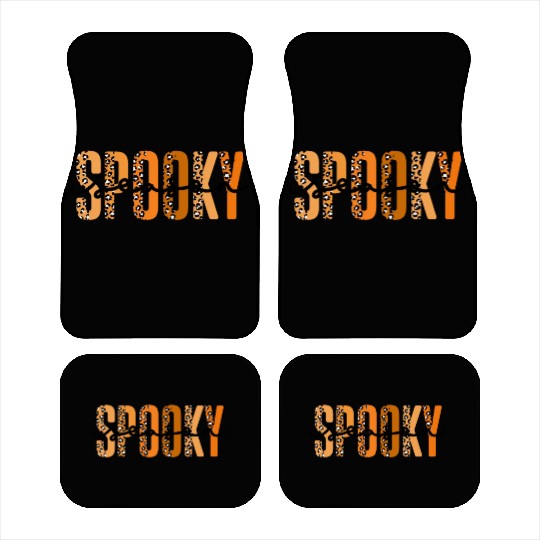 Spooky Season Halloween Leopard Car Mats
