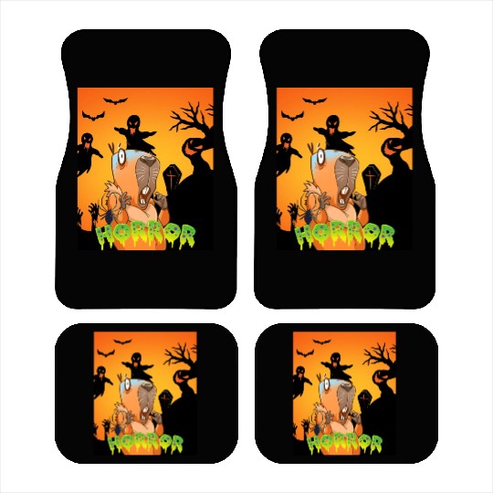In Front Of Zombies To Save My Capybara Halloween Car Mats
