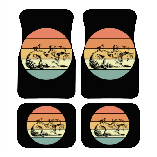 Retro Capybara Car Mats