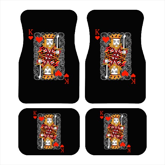 King of Hearts Blackjack Cards Poker 21 K Couple M Car Mats