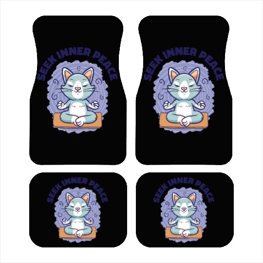Serenity Cat Yoga Cat Owner Meditation Yoga Fan Car Mats