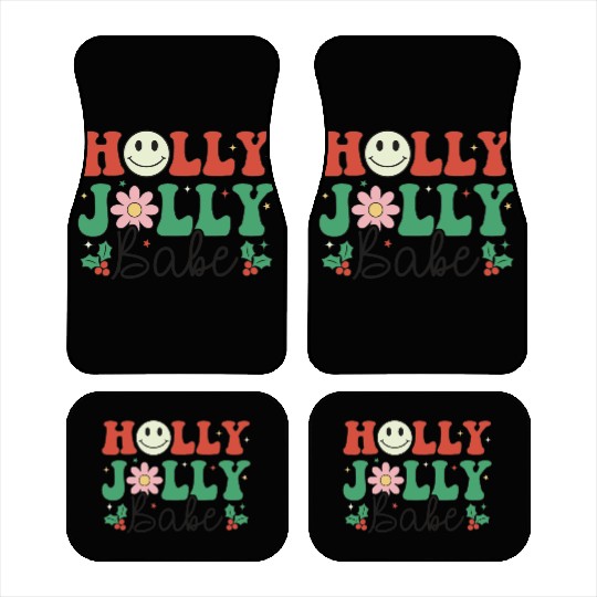 Holly Jolly Babe Car Mats