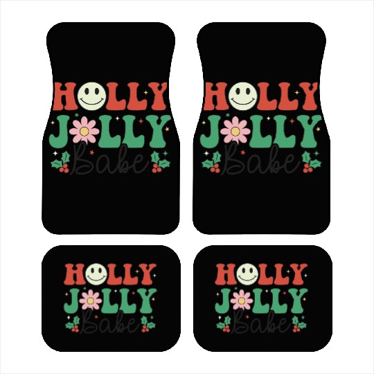 Holly Jolly Babe Car Mats