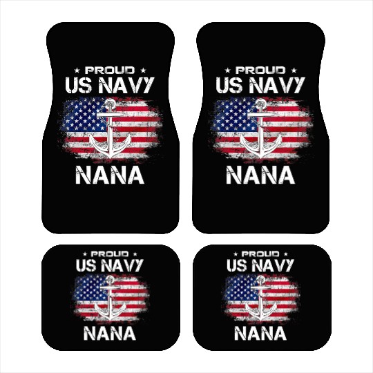 US Na vy Proud Nana Proud US Na vy Nana Grandma Car Mats