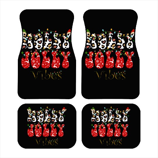 Holly Jolly Vibes, Christmas vibes, Xmas family Car Mats