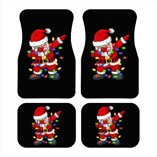 Dabbing Santa Claus Christmas Tree Lights Boys Kid Car Mats