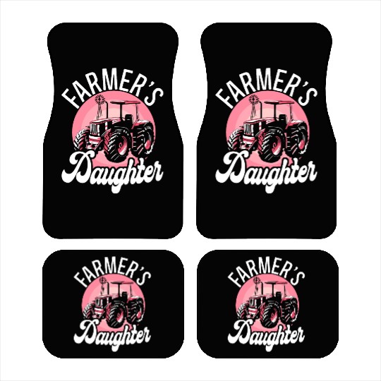 Farming Farmer Daughter Tractor Car Mats