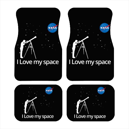NASA I Love My Space Telescope Galaxy Car Mats
