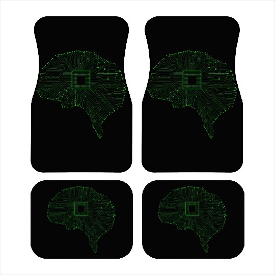 Computer Circuit Board Brain Car Mats