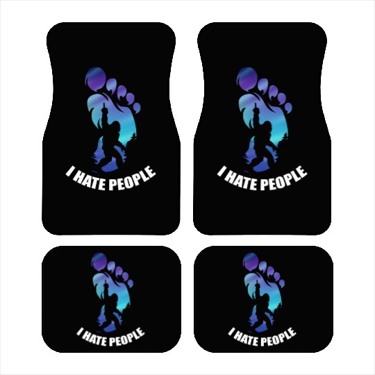 Bigfoot I Hate People Funny Big Foot Sasquatch Car Mats