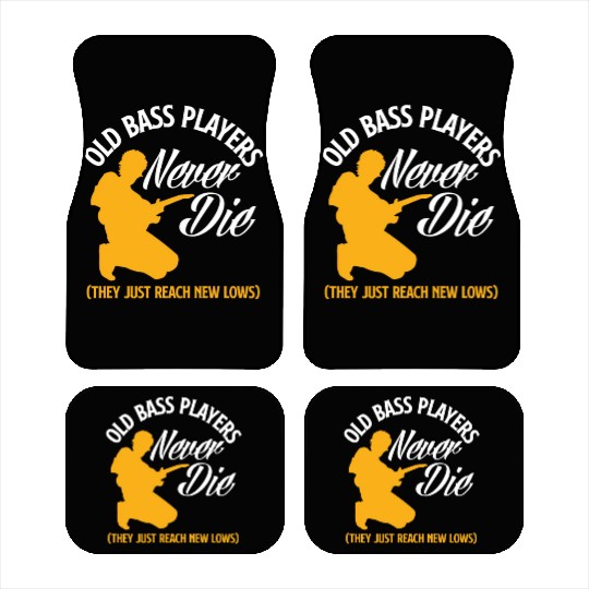 Guitar Bass Guitar Old Man Grandpa Car Mats