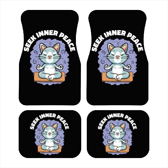 Serenity Cat Yoga Cat Owner Meditation Yoga Fan Car Mats