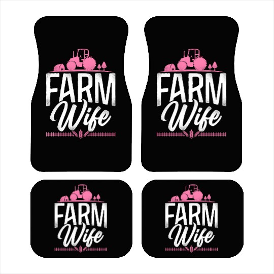 Farming Farmer Wife Tractor Car Mats