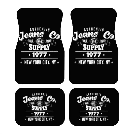 New York City Born In 1977 Vintage Birthday Car Mats