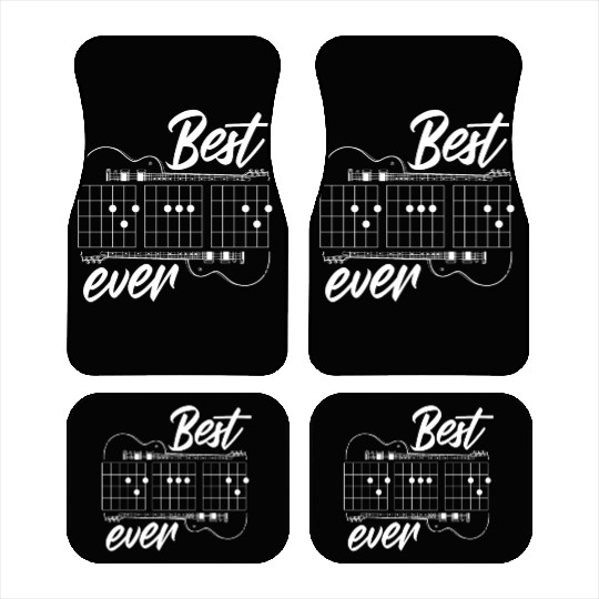 Best Dad Ever - Funny Daddy Guitar Player Musician Car Mats