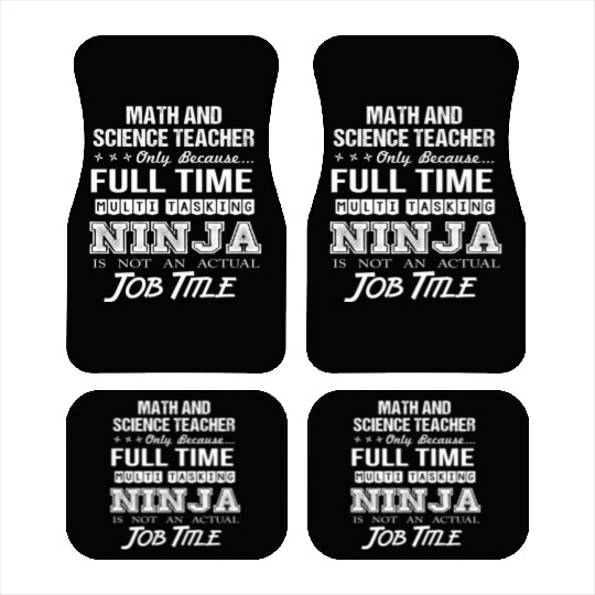 Math And Science Teacher Car Mats - Multitasking Ni