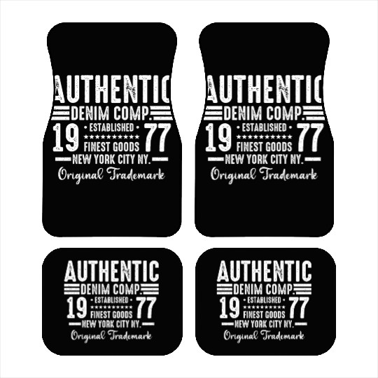 New York City Born In 1977 Vintage Birthday Car Mats