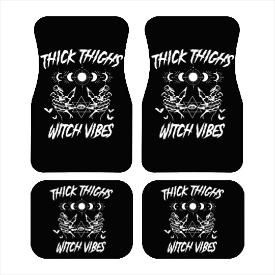 Thick Thighs Witch Vibes Goth Halloween Car Mats