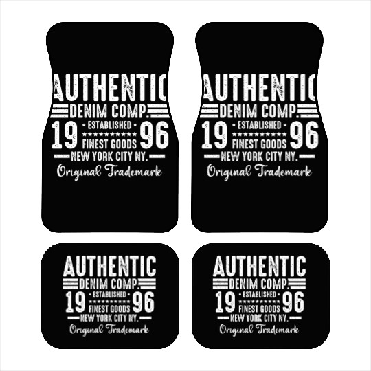 New York City Born In 1996 Vintage Birthday Car Mats