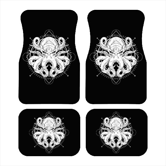 Animal Water Ocean Sea Retro Lover Octopus Vintage Car Mats