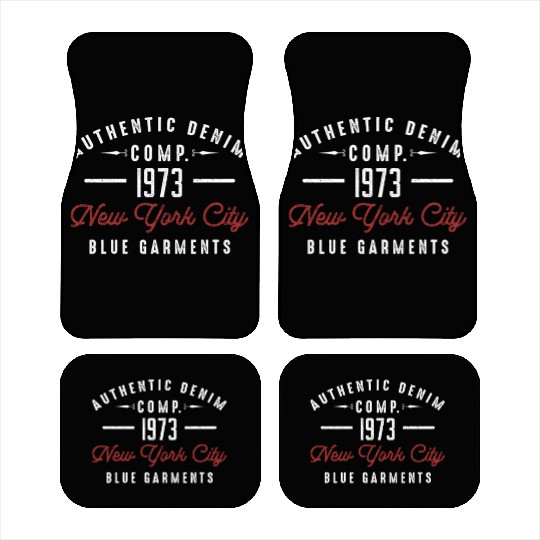 New York City Born In 1973 Vintage Birthday Car Mats