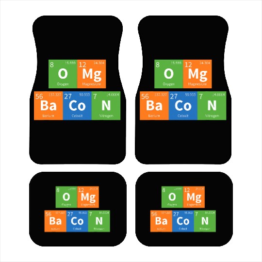 OMG Bacon Science Periodic Table Car Mats