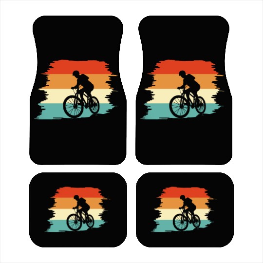 Vintage Retro Cycling Lover Funny Biking Car Mats