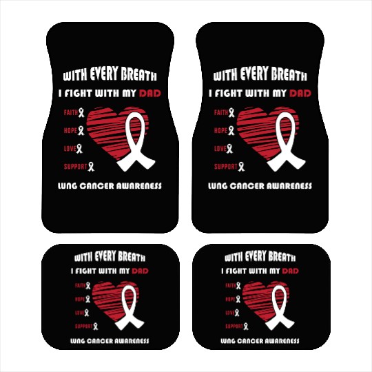 Faith Hope Love Support Squad Lung Cancer Dad Car Mats