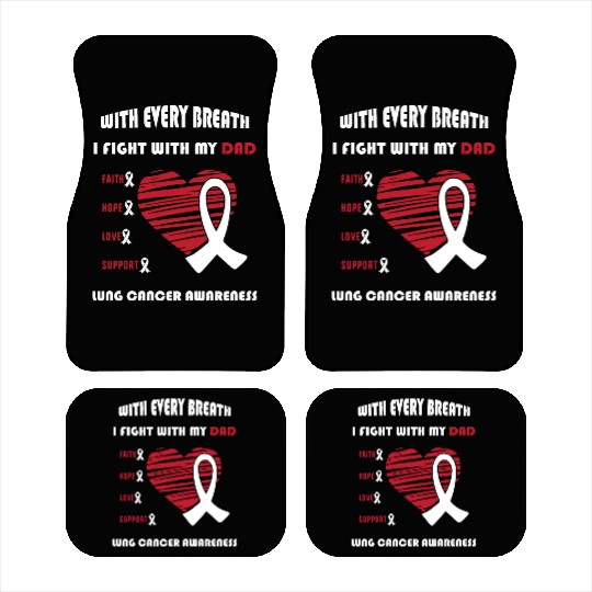 Faith Hope Love Support Squad Lung Cancer Dad Car Mats