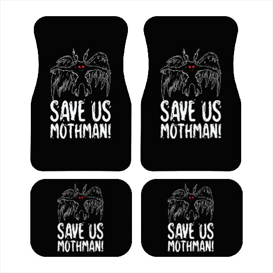 Halloween Mothman Mythical Line Art Beast Monster Car Mats