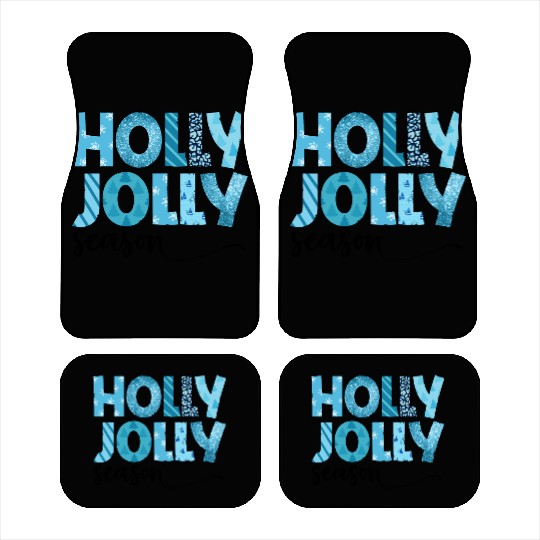 Holly Jolly season sublimation Car Mats