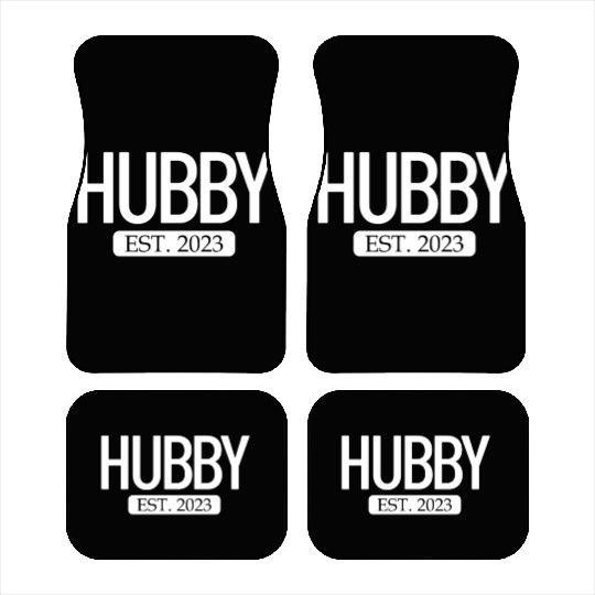 Hubby Est. 2023 Matching Couple Newlywed Marriedma Car Mats