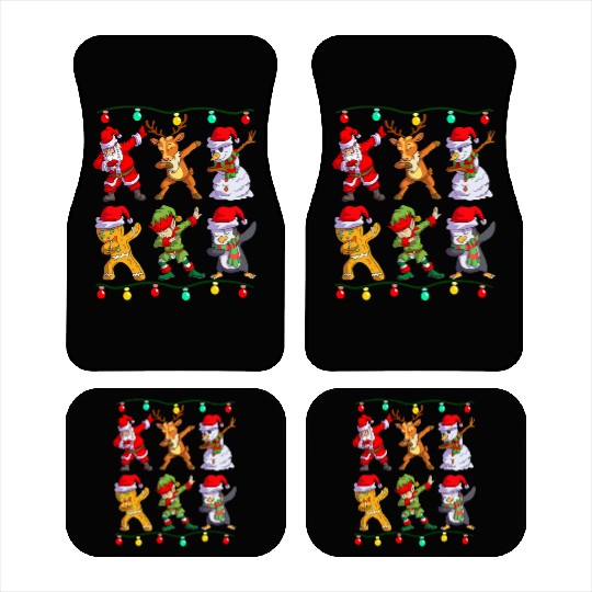 Christmas Kids Boys Men Dabbing Santa Elf Deer Car Mats