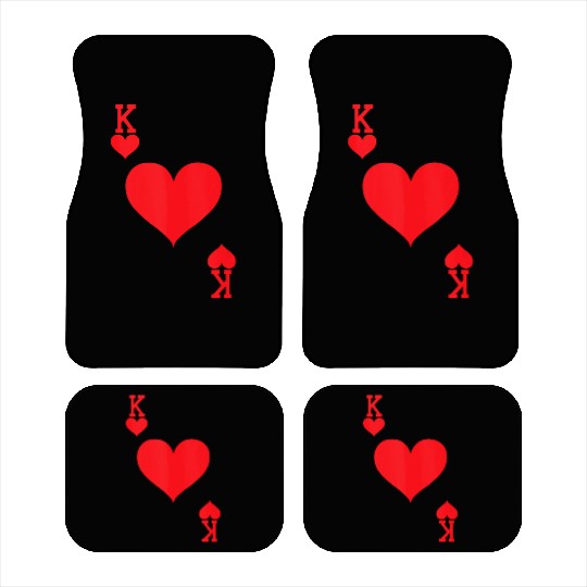 King of Hearts Playing Card Halloween Costume Tank Car Mats