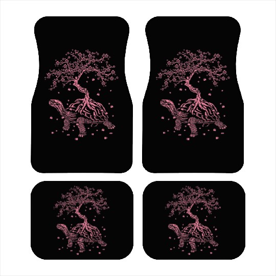 Turtle With A Bonsai Tortoise Funny Nature Ocean Car Mats