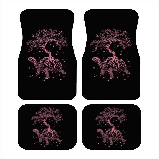 Turtle With A Bonsai Tortoise Funny Nature Ocean Car Mats