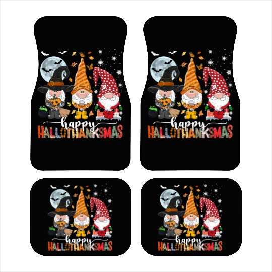 Happy Hallothanksmas Gnomes Lover Halloween Car Mats